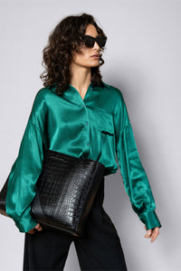 KAIA EMERALD BLOUSE