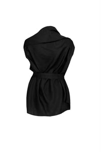 DAWN WRAP TOP - BLACK