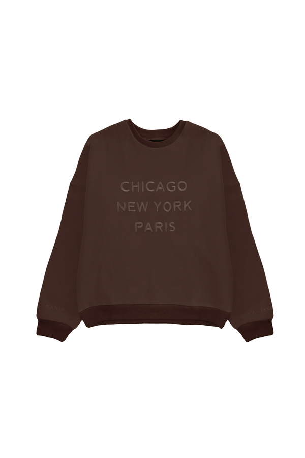 METROPOLITAN CREWNECK - CHOCOLATE BROWN