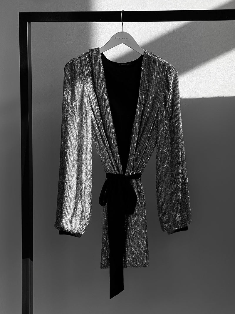 SEQUIN WRAP BLAZER/DRESS