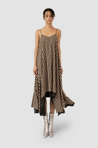 ADELE MAXI- CAMEL/BLACK STRIPE